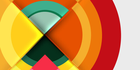 Obraz premium Techno circles and semi circles. Vector Illustration For Wallpaper, Banner, Background, Card, Book Illustration, landing page