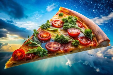 Supreme Slice Double Exposure Food Photography, Delicious Slice, Gourmet Food Art