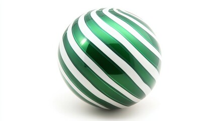 Fototapeta premium Green and White Striped Candy Cane-Themed Treats 