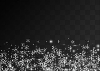 Obraz premium White_snowflakes_on_transparent_background_132.eps