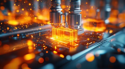 Industrial Heat Treatment Process with Glowing Elements