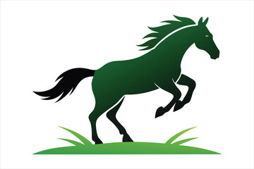 horse silhouette illustration icon on white background