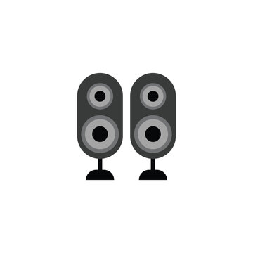 Modern Two Acoustic System Audio with white background.
