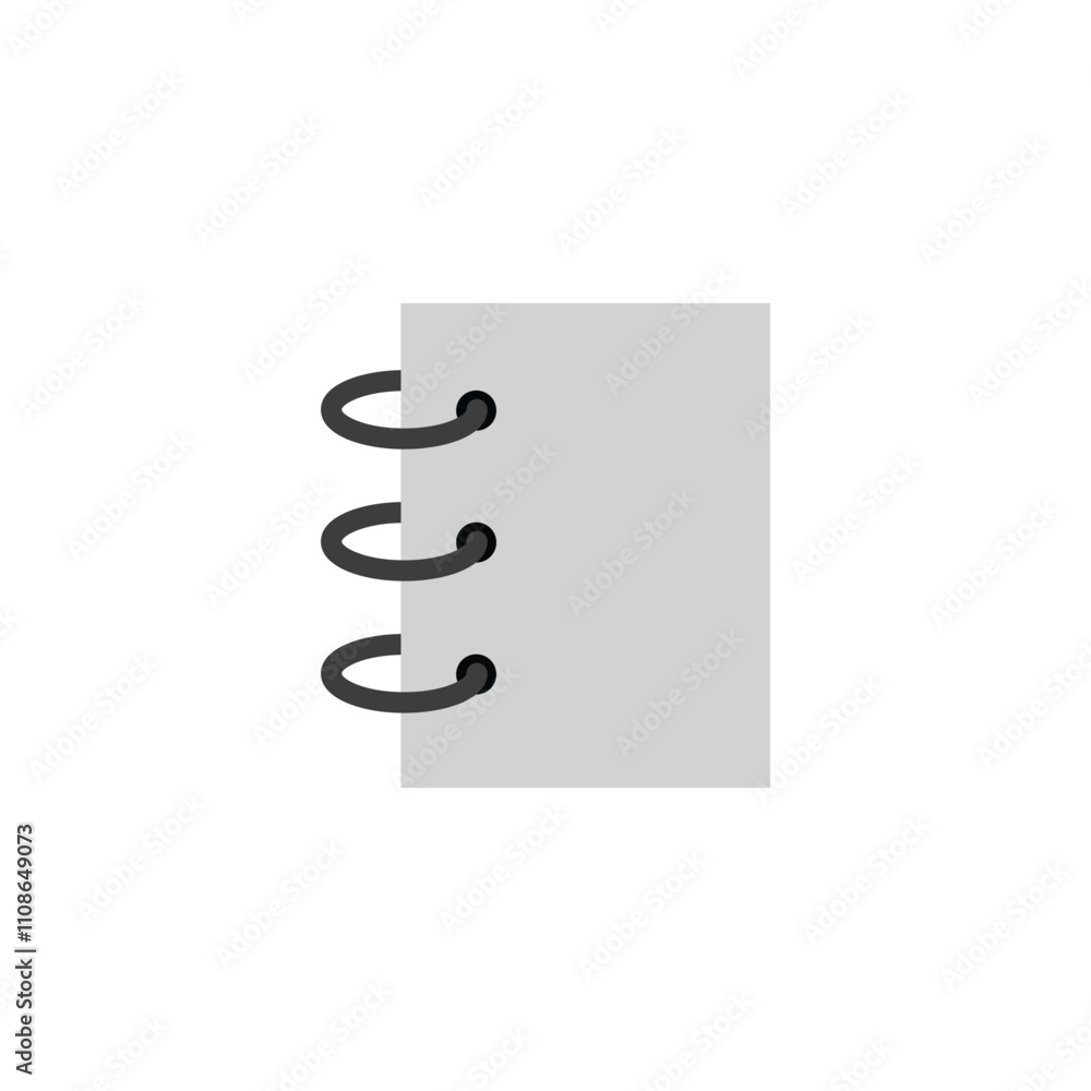 Poster notebook icon vector design on white background