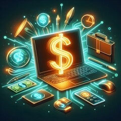 Conceptual Illustration of Financial Technology Innovations