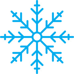 blue snowflake on white background