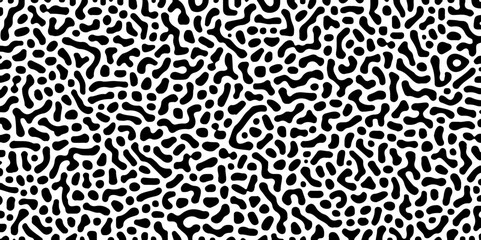 Abstract Turing pattern. Reaction diffusion pattern. chaotic motion. vector illustration. Linear design with biological shapes. Cell division. Modern design template. repeating stipple vector texture.