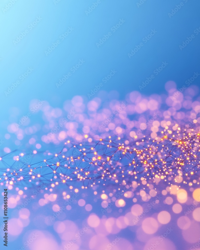 Aufkleber stunning cosmic web interconnected constellations and celestial glow