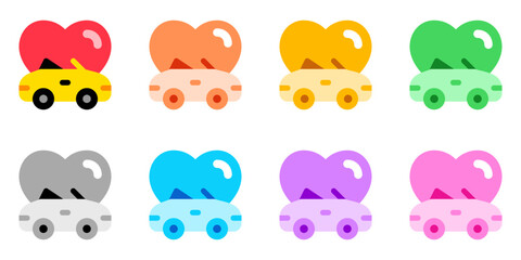 Fototapeta premium Editable wedding car vector icon. Wedding, valentine, love, celebration. Part of a big icon set family. Perfect for web and app interfaces, presentations, infographics, etc