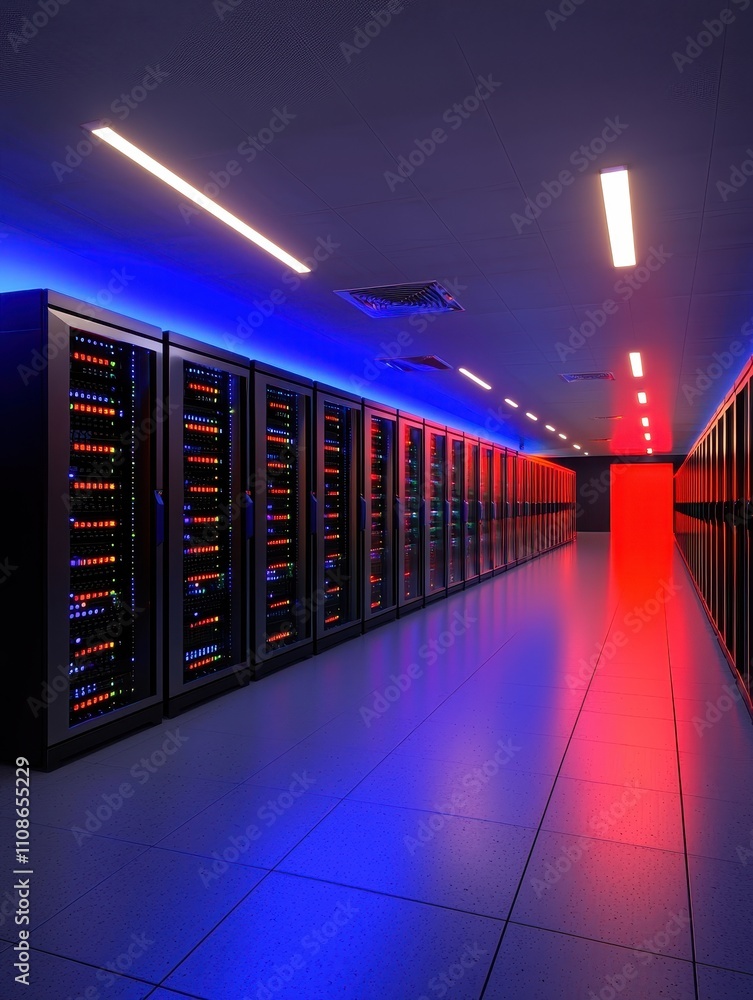 Poster data center operations high-tech facility digital infrastructure controlled environment perspective 