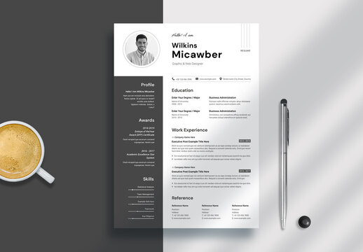 Creative Resume Layout with Cover Letter