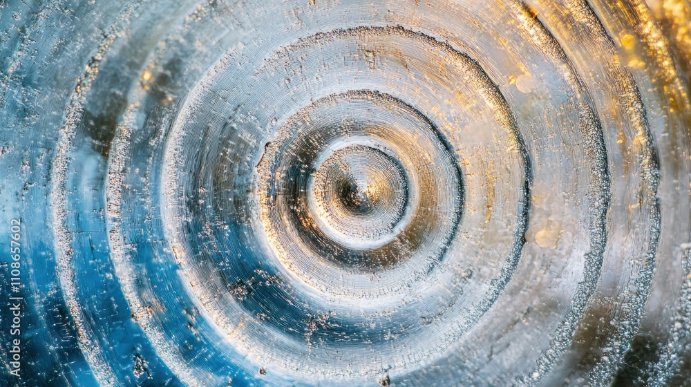 Poster Abstract concentric circles ice patterns display texture
