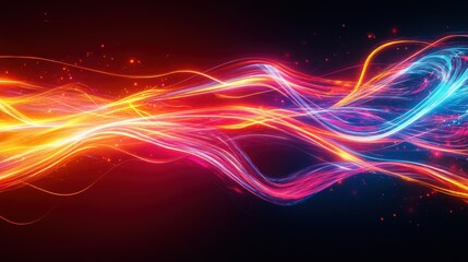 Fototapeta premium Colorful Fireworks Patterns on Dark Background