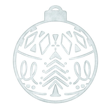 水色のクリスマスツリーのオーナメント