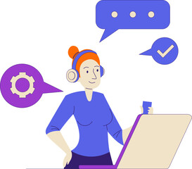 Fototapeta premium Customer Service Illustration