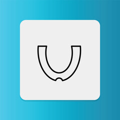 Wear Mouthguard icon. Editable stroke. Vector illustration