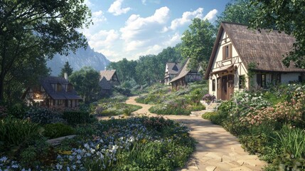 Tranquil Virtual Village: A Serene Oasis in the AI Gaming Realm