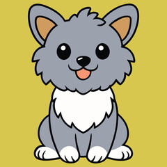 Obraz premium Cute Cartoon Maltese Shih Tzu Dog isolated Design