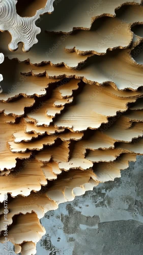 Poster unique layered wooden texture showcasing intricate natural patterns and subtle color variations in a