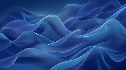 Obraz premium Abstract Blue Waves Flowing Design