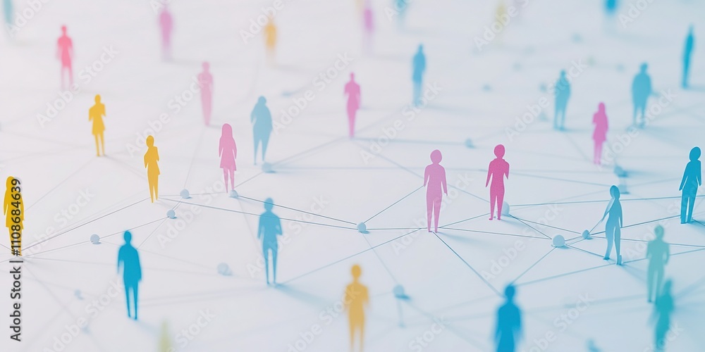 Poster global network connection: a visual representation of interconnected people and communities through 