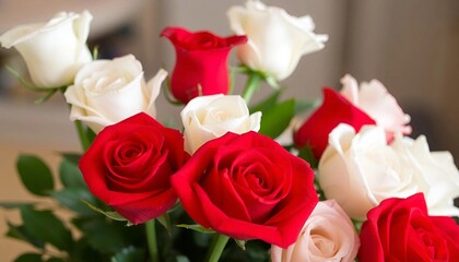 Fototapeta premium bouquet of red roses