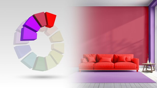 Analogous color scheme of red,red violet,violet,blue violet