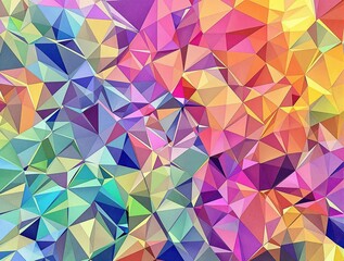 Obraz premium Assorted watercolor polygons forming a seamless pattern, multicolored, pattern, polygons, textured