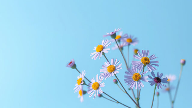 Aster microcephalus var ovatus pale purple flowers, flowers of aster microcephalus var ovatus,  tiny flower,  small flower,  ornamental plants.,  purple blossoms