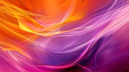 Obraz premium Abstract Orange and Purple Swirling Wave Design
