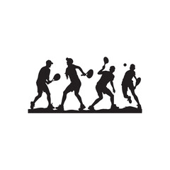 Fototapeta premium silhouette of tennis player