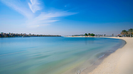 Al Mamzar Beach Park: Capture the serenity of Dubai�s Al Mamzar Beach Park, with pristine sands and tranquil waters.