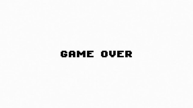 Animation graphic game. Game over concept.