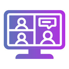 online class Gradient icon