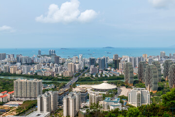 Fototapeta premium The scenery of Sanya Bay in Sanya City, Hainan Province, China.