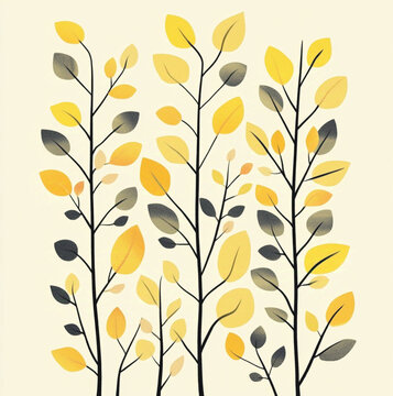 seamless pattern with yellow flowers,lovely, simple, geometric pattern, pastel yellow style, simple graphic, pattern design
