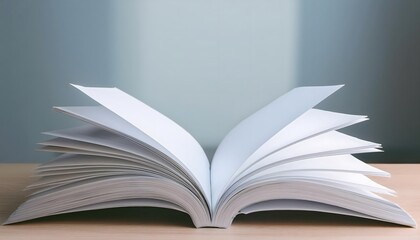 Obraz premium Realistic magazine cover template with editable text, open on table, 3D illustration. mockup, showcase, product.