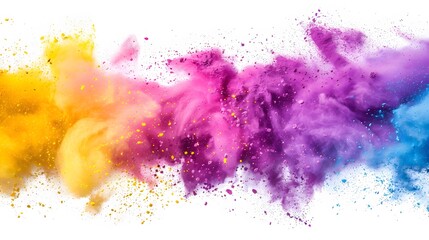 Vibrant Color Powder Explosion Abstract Art Design