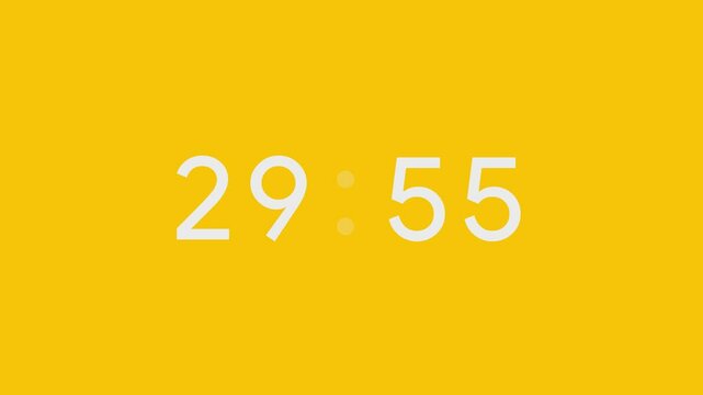 30 minute countdown. 30 Minute Clock countdown animation Timer Countdown. Countdown 30 minutes. 4K UHD