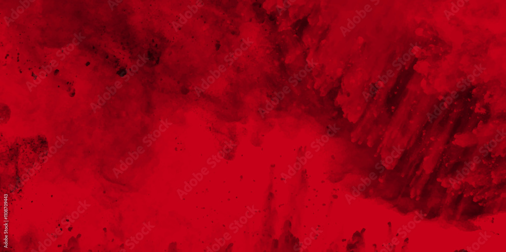 Aufkleber red horror scary background. abstract watercolor red grunge background painting. dirty rustic fire r