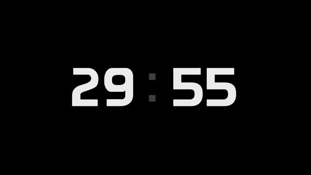 30 minute countdown. 30 Minute Clock countdown animation Timer Countdown. Countdown 30 minutes. 4K UHD