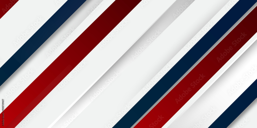 Aufkleber simple vector seamless texture with diagonal lines in dark red, white, and blue modern background. a