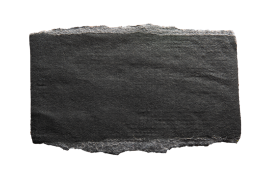 Torn rectangle black paper for using as text box