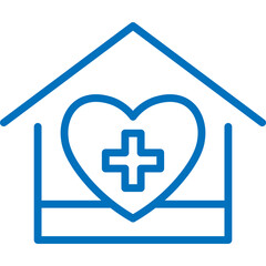 Obraz premium Home Care Line Icon