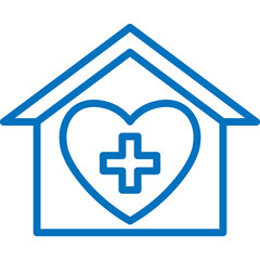 Fototapeta premium Home Care Line Icon