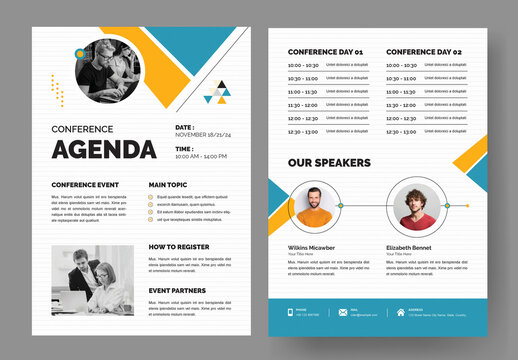 Conference Agenda Design Layout