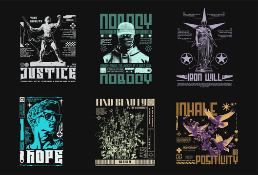Streetwear Bundle, Streetwear T-shirt Design Bundle. Brutalism Design for T shirt. Streetwear Graphic Set, Urban T-shirt Design for Print on Demand. Streetwear Graphic for DTF DTG Printing