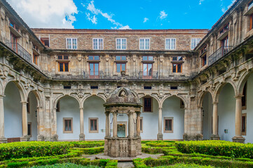 Fototapeta premium Santiago de Compostela is the capital of the Galicia region in northwestern Spain. It is known as the culmination of the Camino de Santiago pilgrimage route.