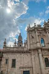 Fototapeta premium Santiago de Compostela is the capital of the Galicia region in northwestern Spain. It is known as the culmination of the Camino de Santiago pilgrimage route.