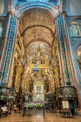 Fototapeta premium Santiago de Compostela is the capital of the Galicia region in northwestern Spain. It is known as the culmination of the Camino de Santiago pilgrimage route.